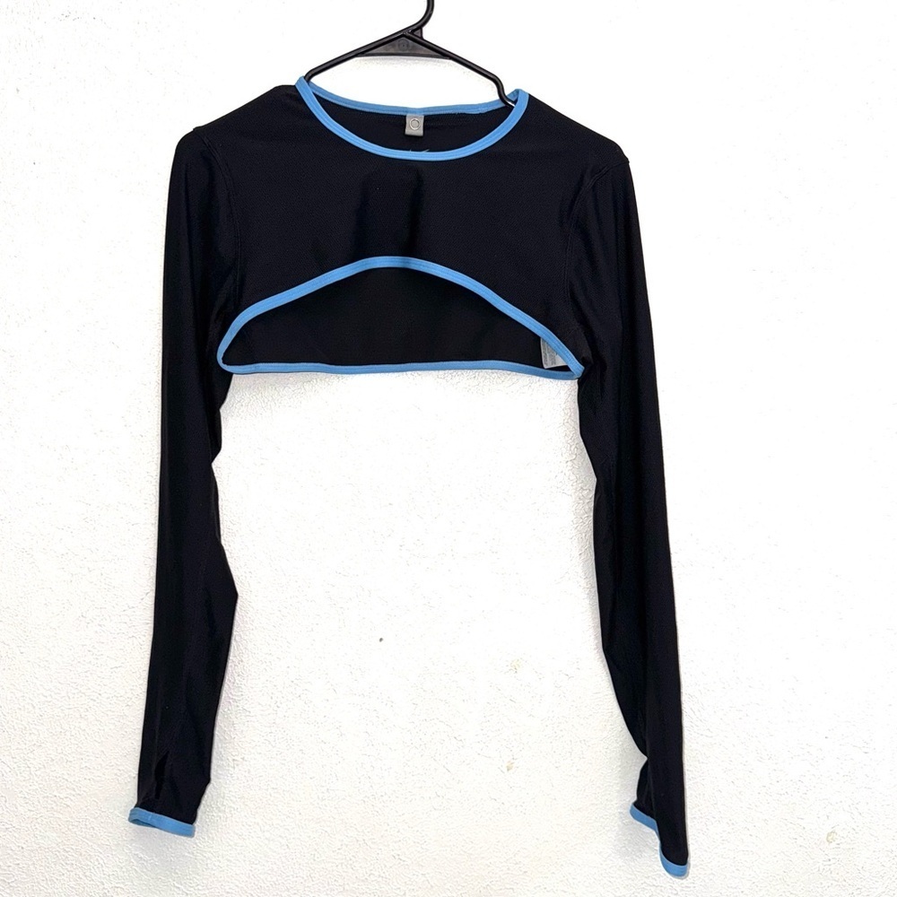 Nike Dri Fit Mesh Long Sleeve Crop Shrug Size Large - Picture 2 of 7